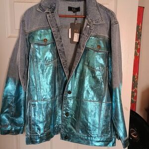 L&B Shimmering Teal Jean Jacket